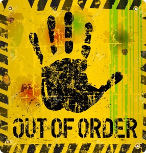 out of order sign, vector